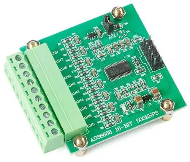 Main image of Single Bipolar Input 500KSPS 8 Channel ADS8688 SAR ADC Data Acquisition Conversion Converter