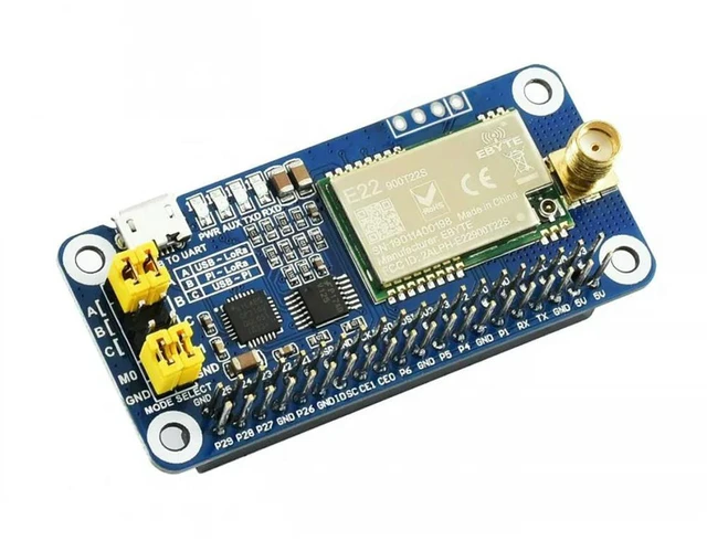 Main image of Waveshare SX1262 915M LoRa HAT For Raspberry Pi, Spread Spectrum Modulation, 915MHz Frequency Band