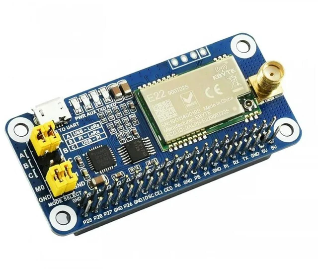 Alt view image 2 of 3 - SX1262 LoRa HAT For Raspberry Pi, Spread Spectrum Modulation, 868MHz Frequency Band