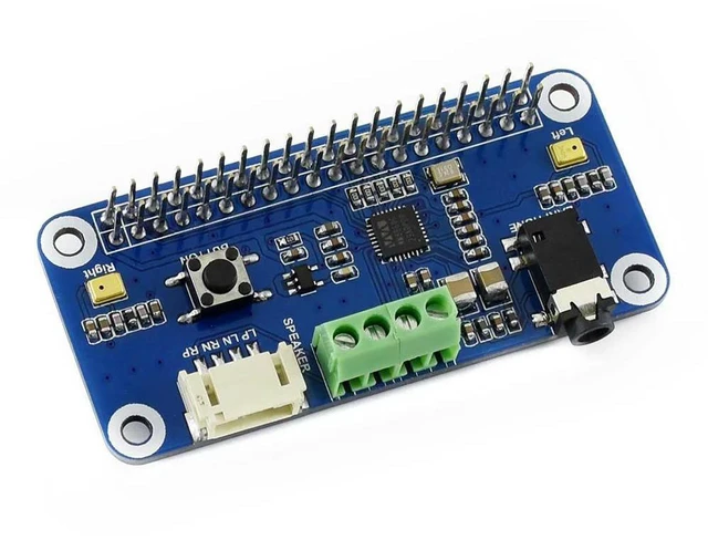 Alt view image 3 of 3 - Waveshare WM8960 Hi-Fi Sound Card HAT for Raspberry Pi Zero/Zero W/Zero WH/2B/3B/3B+, Stereo CODEC, Play/Record
