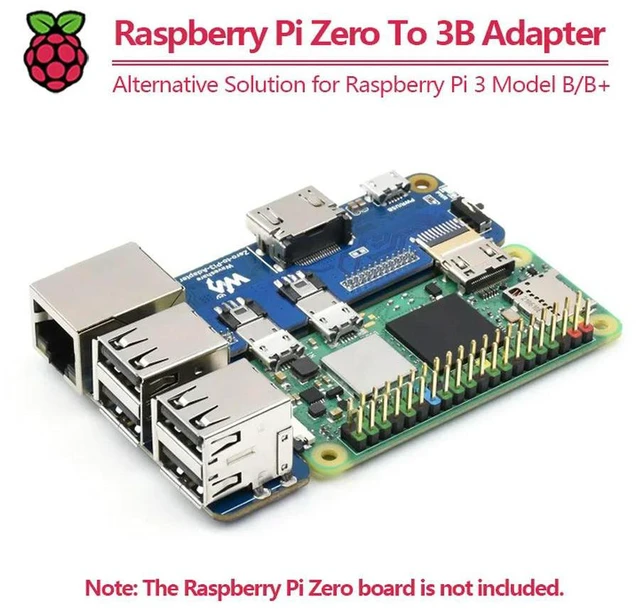 Alt view image 3 of 3 - Raspberry Pi Zero To 3B Adapter, Alternative Solution for Raspberry Pi 3 Model B/B+, Based On Raspberry Pi Zero