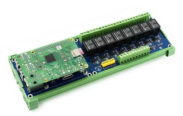 Alt view image 3 of 3 - Raspberry Pi expansion board, 8-channel relay module, compatible with RPI A+/B+/2B/3B/3B+, onboard LED indicators, contact form