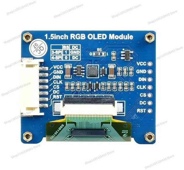Alt view image 2 of 3 - For 1.5-Inch RGB OLED Module, Display Expansion Board,