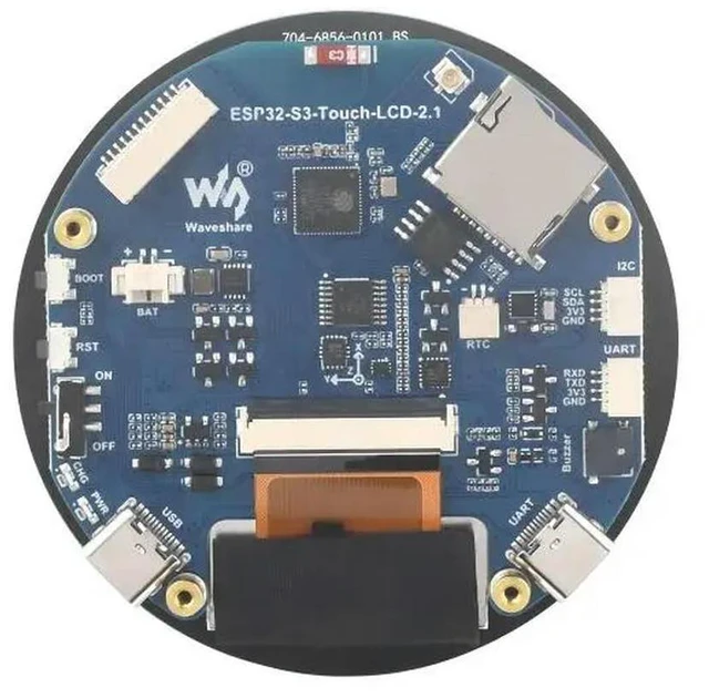 Main image of ESP32-S3 2.1inch Capacitive Touch Round Display Development Board,480×480,IPS,32-bit LX7 Dual-core Processor,Supports