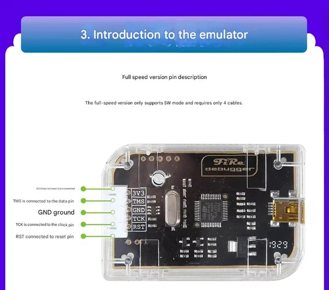 Alt view image 3 of 3 - Wildfire STM32 Emulator Debugger STM32 Programmer DAP Programmer Replacement for STLINK