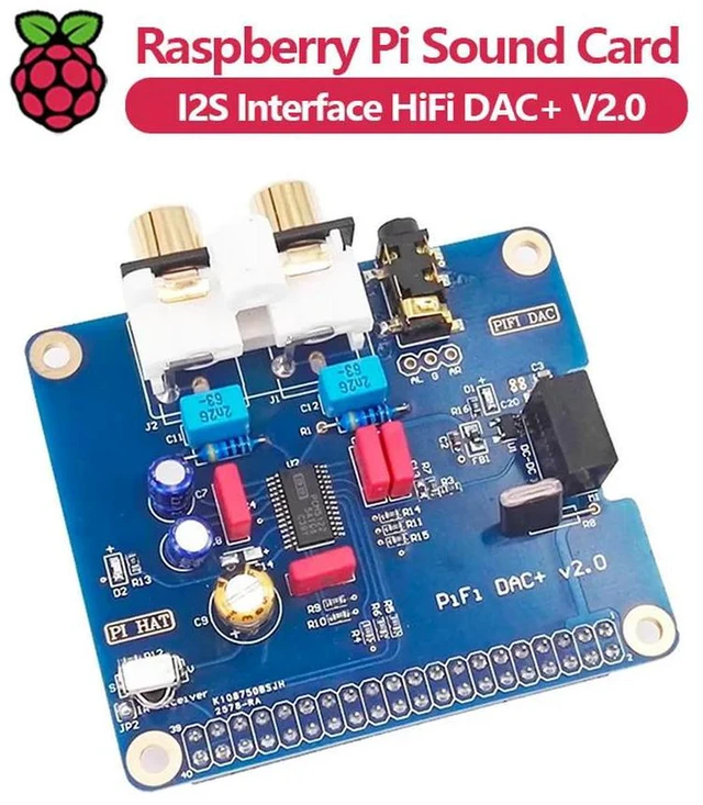 Alt view image 2 of 3 - Raspberry Pi 5/4/3B+ HIFI DAC+ Sound Card I2S Interface PiFi DAC+ V2.0