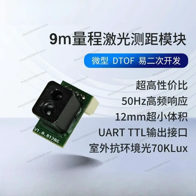 Alt view image 2 of 3 - For 9m Laser Ranging Module High-precision TOF Ranging Ultra-small Size Is Easy To Integrate TTL Serial Port