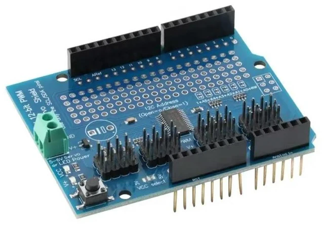 Alt view image 2 of 3 - PCA9685 IIC I2C 16 Channel 12-bit PWM Stepper Motor Module Servo Driver Shield R3 Development Board for Freq 40-1000Hz