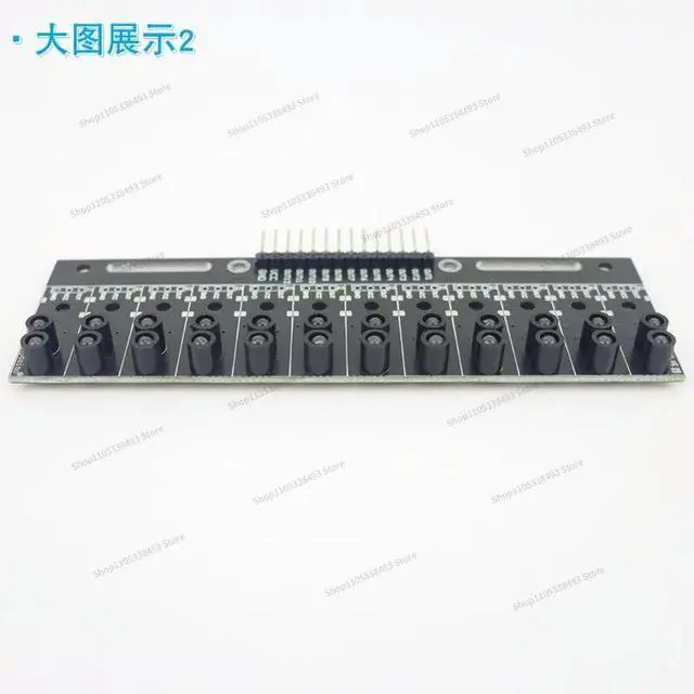 Alt view image 3 of 3 - For Digital 12 Channel Grey Release Sensor Module ligent Car Photoelectric Tracking Line
