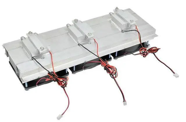 Main image of 180W Triple Fan Semiconductor Refrigeration Cooling Thermoelectric Water Cooled Aluminum Radiator Fan for Mini Fridge
