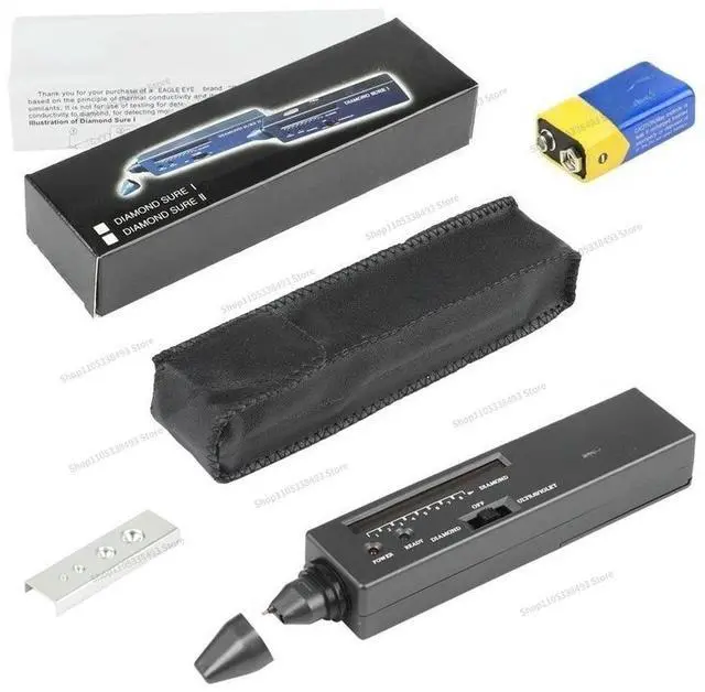 Alt view image 2 of 3 - For Diamond Moissanite Detector Set, Thermal Conductivity Meter, Diamond Measuring Pen, Gemstone Identification Instrument Tool