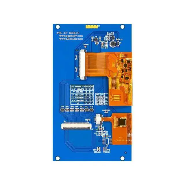 Alt view image 3 of 3 - 800×480 Resolution, RGB Interface · 4.3-inch RGB LCD Module with Capacitive Touch Screen (ALIENTEK)