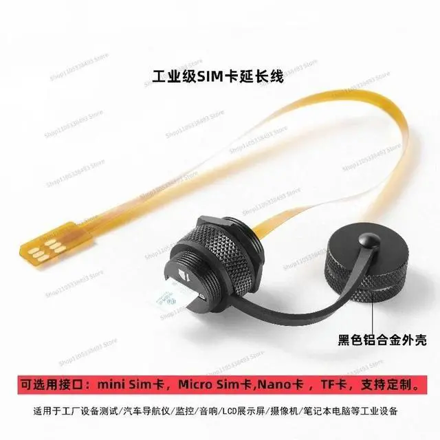 Alt view image 2 of 3 - for 0.3 Micro SIM Card Extension Cable SIM Male to Female Extender TF Card Mini/Nano Card Waterproof Cable