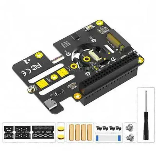 Main image of For PCIE To M.2 NVMe SSD 2280 SSD 3-in-1 Expansion Board with Fan