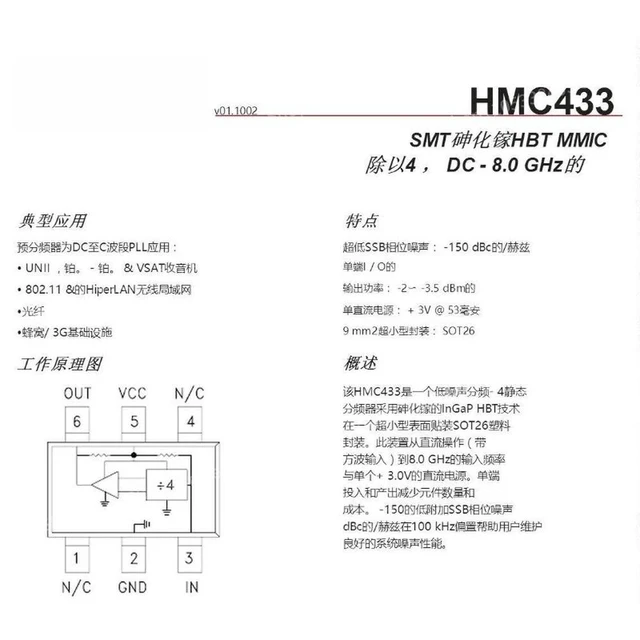 Alt view image 2 of 2 - For HMC433 Microwave Frequency Divider 4 Frequency Division 8GHZ Low Noise Frequency Division