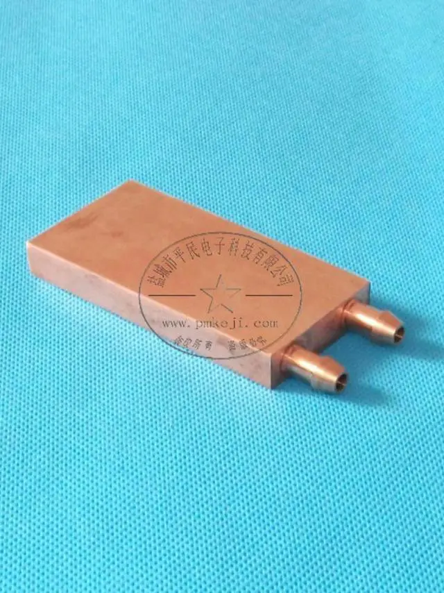 Alt view image 2 of 3 - 40*80*10mm Copper Water-cooled Head TT4080A All Purple Copper Heat Exchanger with 4040 Refrigeration Sheet Matching