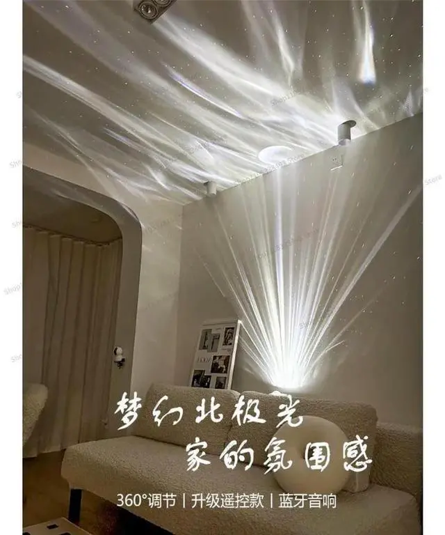 Alt view image 2 of 3 - For Star Projector, Ambient Light, Bedroom Mood Water Ripple Light, Romantic Night Light