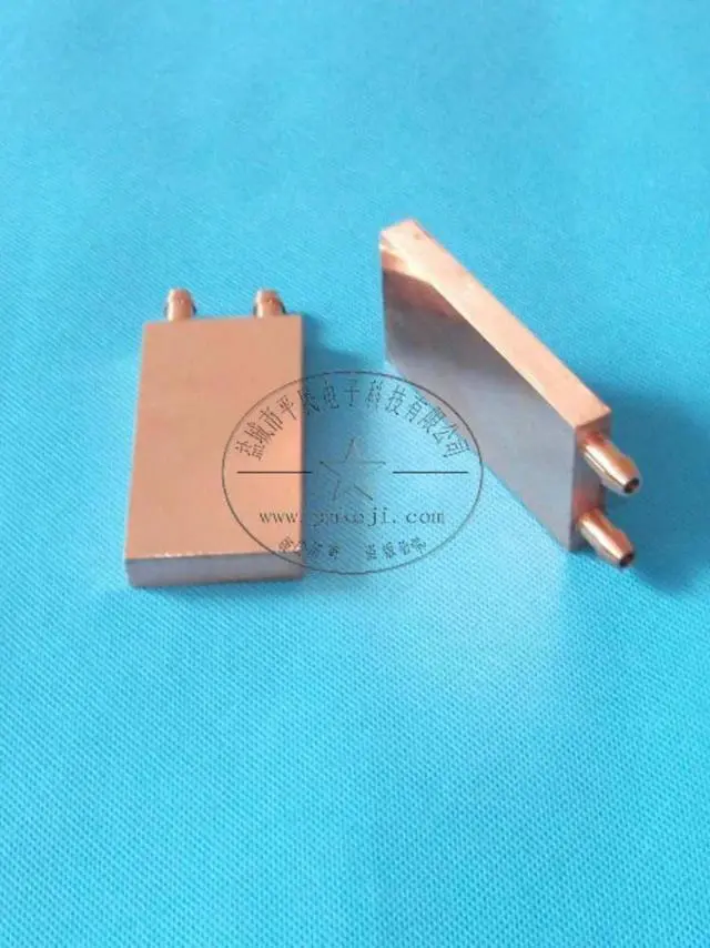 Alt view image 3 of 3 - 40*80*10mm Copper Water-cooled Head TT4080A All Purple Copper Heat Exchanger with 4040 Refrigeration Sheet Matching
