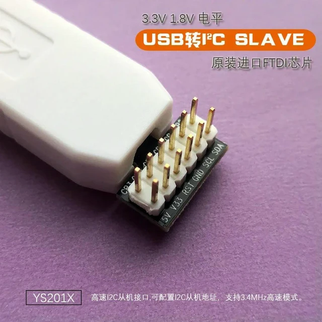 Alt view image 2 of 3 - I2C To USB I2C SLAVE USB To IIC Slave, High Speed I2C Converter FT201XS FTDI