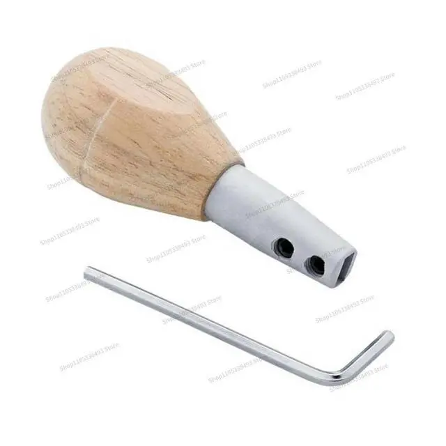 Alt view image 2 of 2 - For Interchangeable Cutter Head, Carved Gold Wood Handle