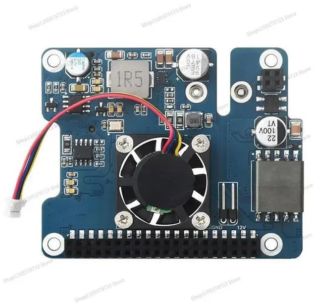 Alt view image 3 of 3 - For PCIe To M.2 Interface Raspberry Pi5 NVMe SSD with PoE Expansion Board Cooling Fan