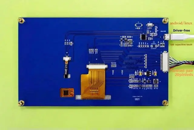 Alt view image 2 of 3 - 7 inch LVDS capacitive touch screen LVDS interface 1024x600 high definition USB interface capacitive touch drive-free