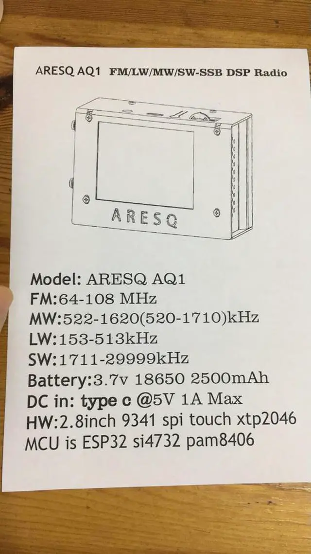Alt view image 3 of 3 - Si4732 Radio Touch Screen 2.8 Inch Emergency Radio Full Band