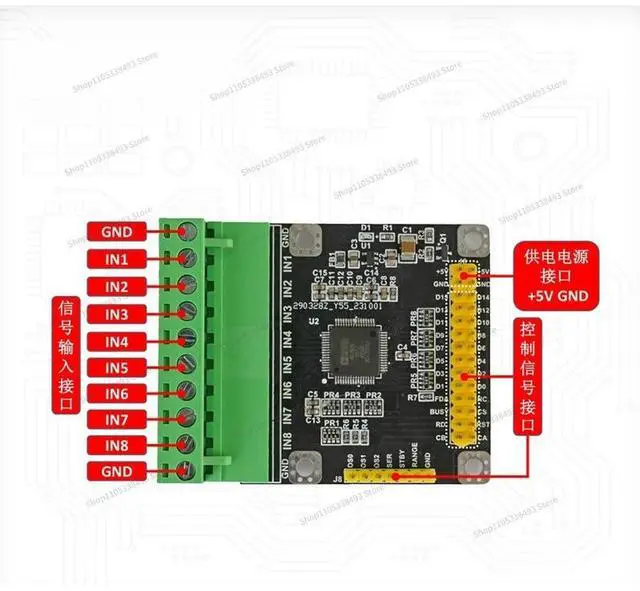 Alt view image 3 of 3 - For AD7606 Module Multi-channel 8-channel 16-bit ADC Data Collection Module, Synchronous Sampling Rate 200K Single and Bipolar