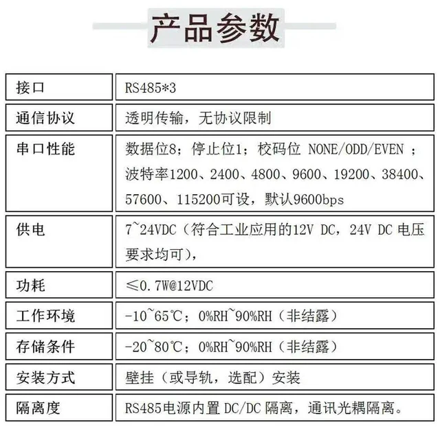 Alt view image 3 of 3 - 2-Master-1-Slave RS485 Hub Multi-Master MODBUS Multi-Host Distribution Repeater Multi-Master Buffer