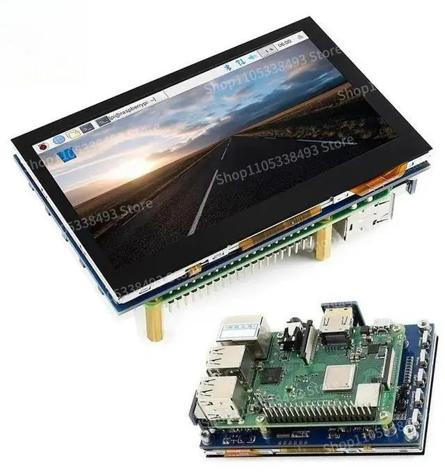 Alt view image 2 of 3 - For 4.3-Inch Display, Compatible with HDMI Capacitive Touch Screen 800 × 480 IPS High Compatibility