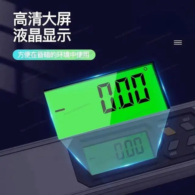 Alt view image 3 of 3 - For High-precision Electronic Digital Display Ruler 2 Meters Folding Magnetic Level Detection Ruler Aluminum Alloy Balancer