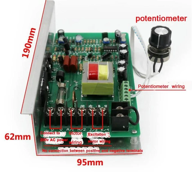 Alt view image 2 of 3 - DC Motor Control Board DC Motor Speed Control Board 220V Brushed DC Motor Controller Circuit Board