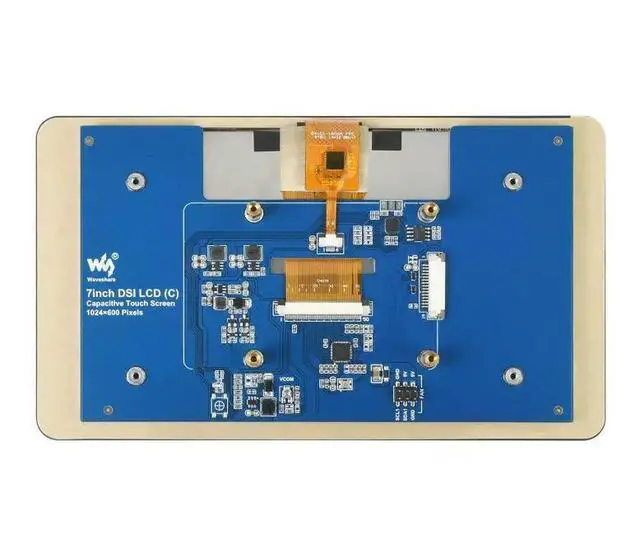 Alt view image 3 of 3 - Waveshare 7inch LCD (C) Capacitive Touch IPS Display for Raspberry Pi, DSI Interface, 1024×600
