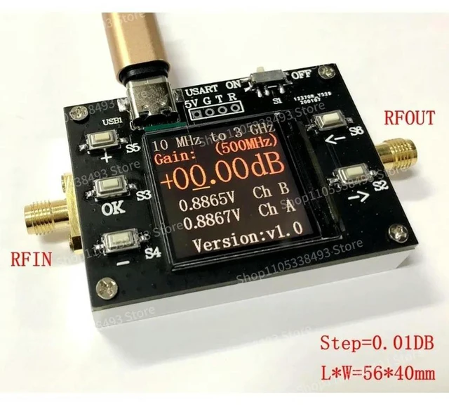 Alt view image 2 of 3 - For 10M-3GHZ 120DB Large Dynamic Range Numerical Control Gain Amplifier 0.01DB Step RF Amplifier