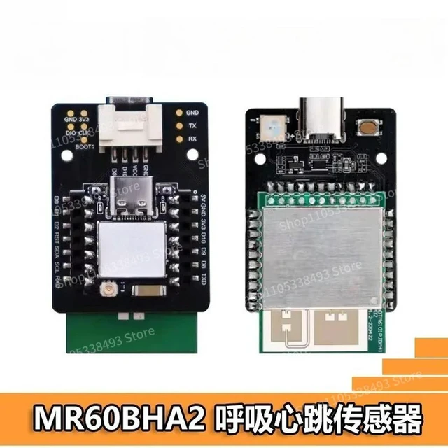 Alt view image 3 of 3 - For ESP32 C6 60GHz Millimeter Wave Radar Respiratory Heartbeat Sensor MR60BHA2 Kit