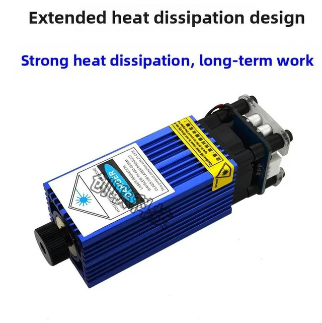 Alt view image 3 of 3 - 2500Mw High Power 12v Laser Head, Small Engraving and Cutting Blue Laser Module 450nm