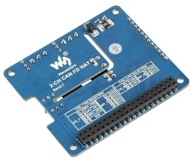 Main image of Waveshare 2-CH CAN FD HAT 2-Channel Isolated CAN FD Expansion HAT, Multi Protections