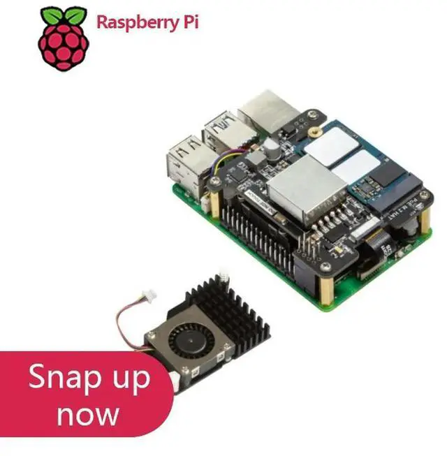 Main image of UCTRONICS NVMe PoE+ HAT Pi 5, M.2 PCIe SSD Expansion Board, 5V 5A Power Ethernet Adapter