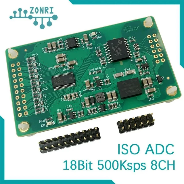 Alt view image 2 of 3 - ADS8698 18Bit 500Ksps 8-Channel Isolated SAR ADC Module