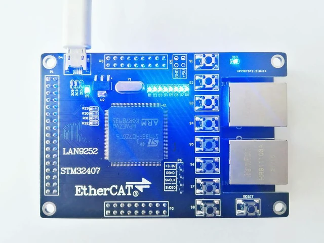 Alt view image 2 of 3 - LAN9252 Slave LAN9252 Development Board STM32407 STM32F407 EtherCAT Slave 16IO CIA402