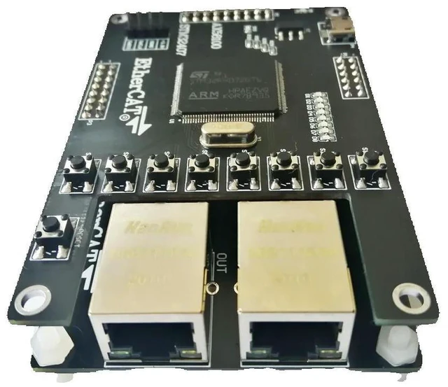 Main image of AX58100 Slave Station AX58100 Development Board EtherCAT Slave Station 16IO CIA402 SMT32407 STM32F407ZGT6+AX58100