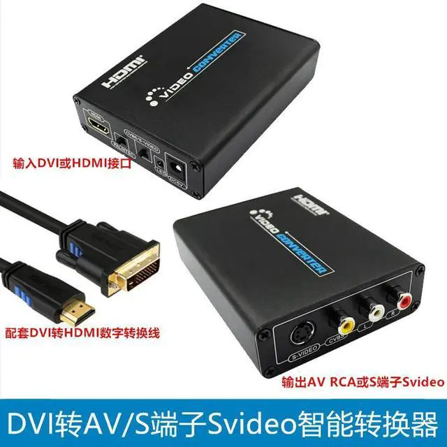 Alt view image 3 of 3 - DVI to S-Video/SVideo Video Converter, DVI to AV Converter, HDMI to SVideo Converter