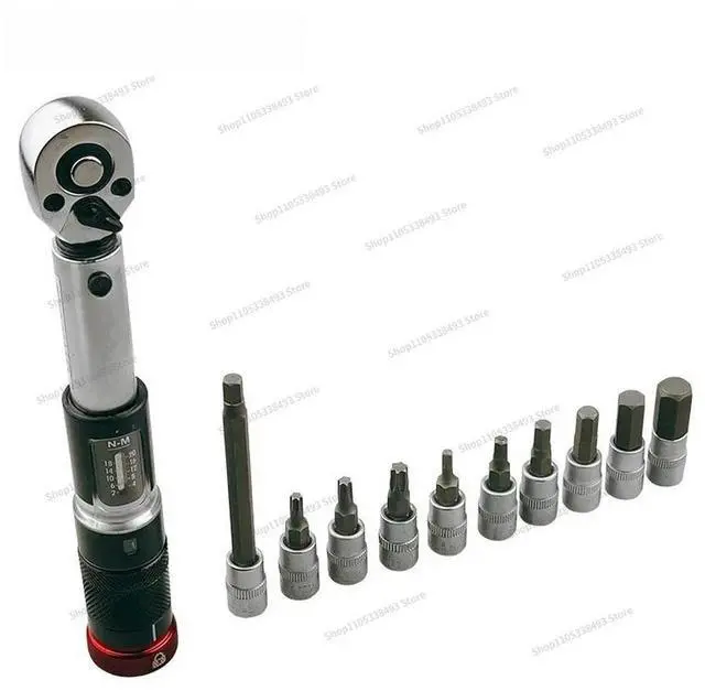 Alt view image 2 of 3 - For Bicycle Torque Wrench Set Preset Adjustable Torque Window Torque Wrench 2-20NM