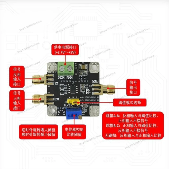 Alt view image 3 of 3 - For TLV3501 Module, in-phase or Inverting 4.5ns High-speed Voltage Comparator, Threshold Adjustable Rail-to-rail Output