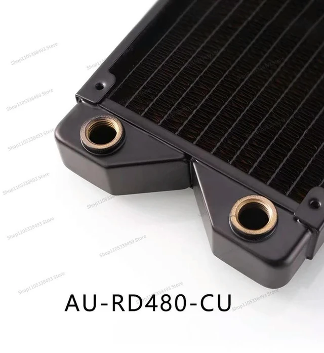 Alt view image 3 of 3 - For AU-RD480-CU-V3 480 Copper Water Cold Row, Heat Exchanger, Heat Dissipation Row, Cold Row, Copper Row