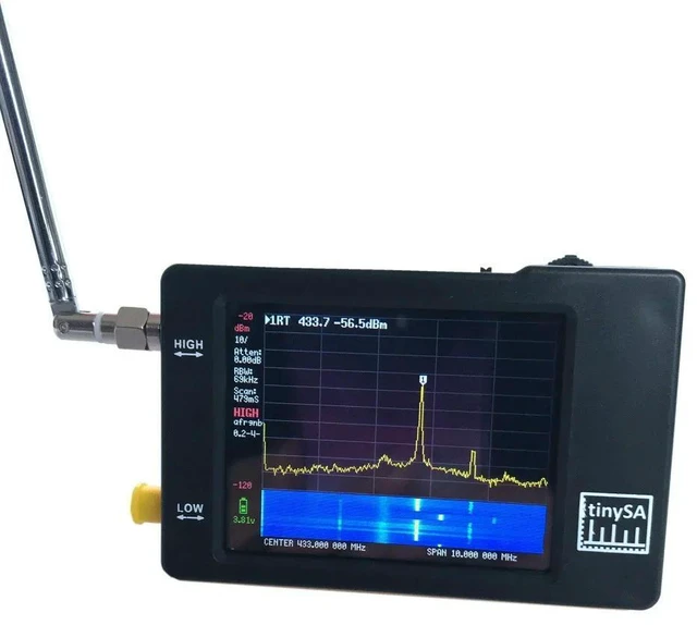Alt view image 2 of 3 - TinySA Handheld Spectrum Analyzer 10K-960MHz RF EMC Microphone, Intercom Lora