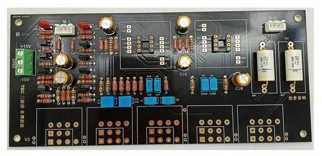 Alt view image 2 of 3 - HiFi-level High, Medium and Low Left and Right Channel Balanced Three-band Tone Preamplifier TBC Pad Is Gold-plated on Both Side