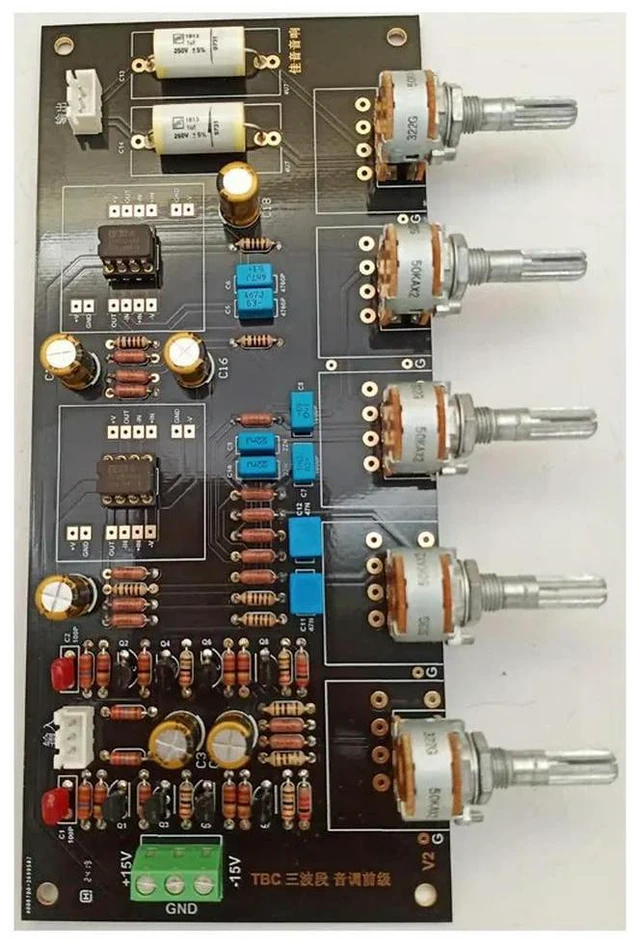Main image of HiFi-level High, Medium and Low Left and Right Channel Balanced Three-band Tone Preamplifier TBC Pad Is Gold-plated on Both Side