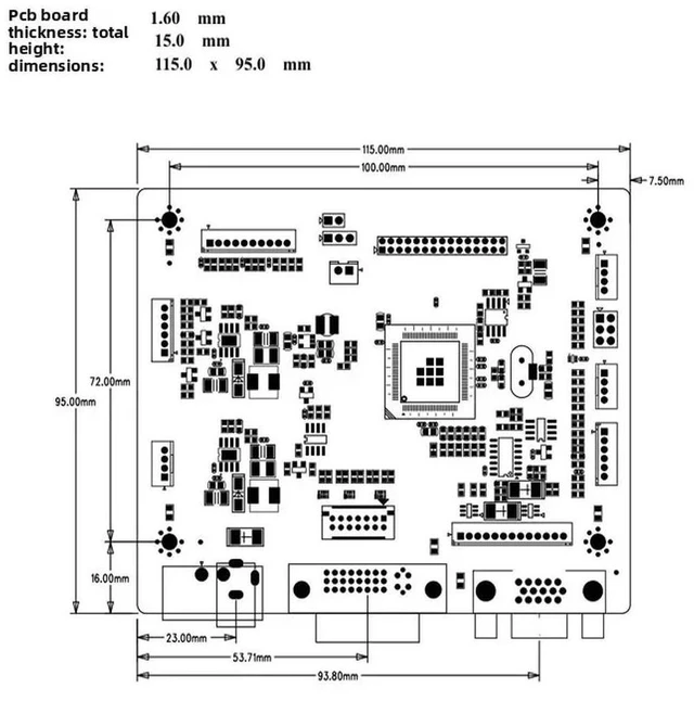Alt view image 3 of 3 - JZ-VD68DG industrial specification driver board with 1 channel VGA and 1 channel DVI, LVDS output interface