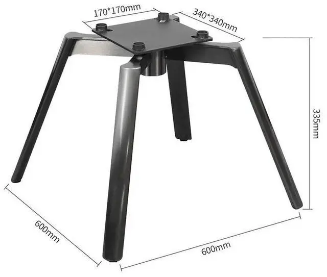 Main image of For Designer Titanium Black Stainless Steel Spider Foot Chair Base Lounge Chair Office Chair Support Foot Accessories Factory